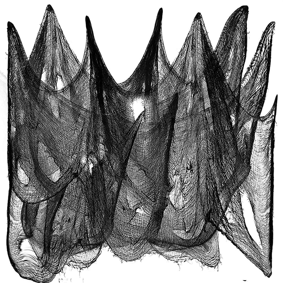 HASTHIP Halloween Black Creepy Cloth for Haunted House and Party Decor 31.5 x 94.5 in Gauze Fabric