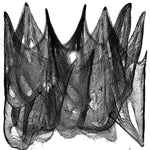 HASTHIP Halloween Black Creepy Cloth for Haunted House and Party Decor 31.5 x 94.5 in Gauze Fabric