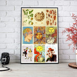 HASTHIP Wall Posters for Room Decor with 50PCS Retro Elements | 4x6in 300gsm Cardboard
