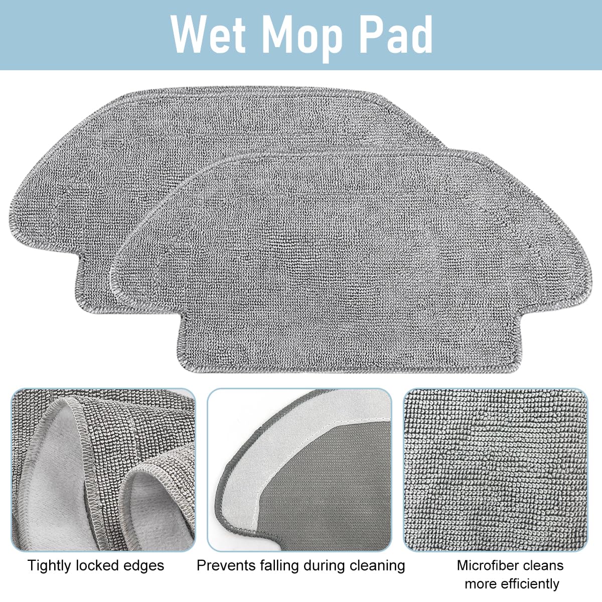 HASTHIP® Mopping Cloth for Mi Robot Robot Vacuum Cleaner S10 Microfiber Absorbent Wet & Dry Use Mop Cloth Replacements for Vacuum S10.