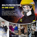 HASTHIP® Respirator Mask Reusable Half Face Gas Cover 6200 Half Facepiece Reusable Respirator with Anti-Fog Safety Goggle, for Painting, Organic Vapor, Welding, Polishing, Woodworking