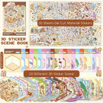 HASTHIP 3D House Stickers Set for Kids with Tweezer 60PCS featuring Reusable Scene Play | DIY Learning Toy