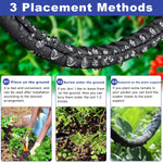 HASTHIP® Garden Hose 49.2Ft PVC Soaker Hose with High Density Polyester Webbing Wrap Universal Garden Soaker Hose Penetration Hose Porous Weep Hose for Gardening, Watering Garden Beds, Irrigation