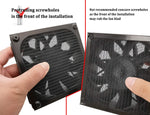 HASTHIP 120mm Fan Filter Dust Guard for PC Case with Wave-Folded Mesh | Aluminum Alloy & Black Stainless Steel