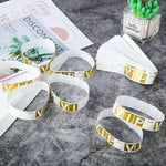 HASTHIP VIP Wristbands for Events with 900 Waterproof Paper Bracelets in Gold | Party and Concert Use