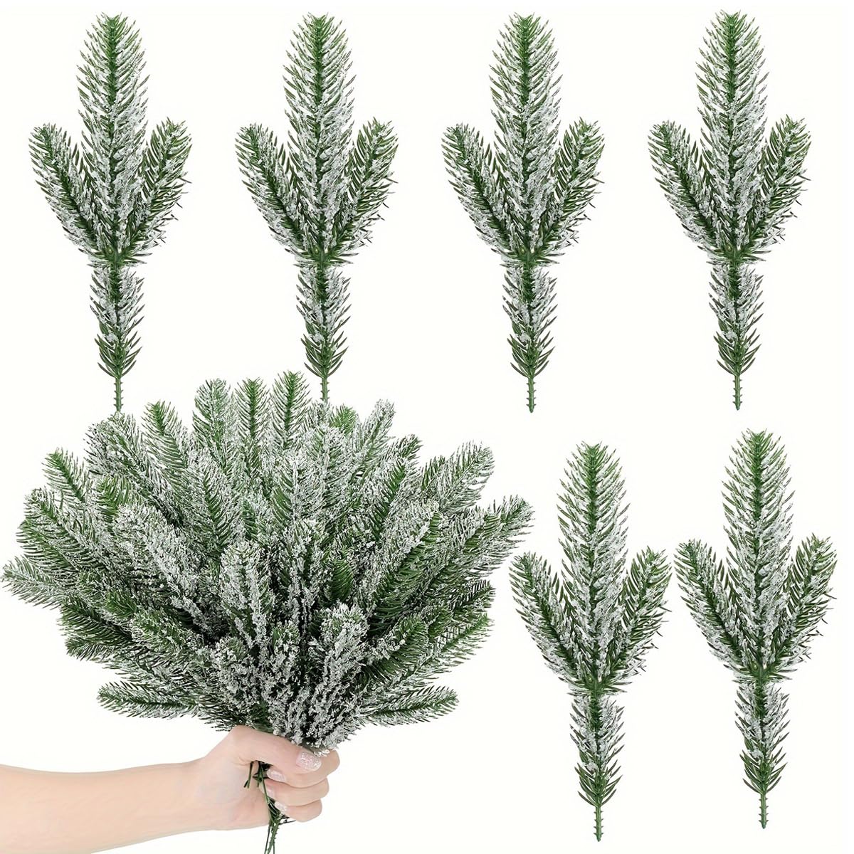 HASTHIP Christmas Tree Ornaments 30 pcs 10.24 in Pine Branches for Garland & Wreath Décor