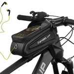 Proberos® Bicycle Frame Bag Cycle Pouch for Bicycle with TPU Touch Screen Large Capacity EVA Pressure-Resistant Handlebar Headphone Hole, Suitable for Phone Under 7.0 Inch Cycle Accessories