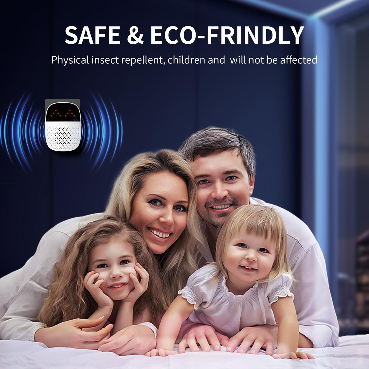 HASTHIP Ultrasonic Pest Repeller for Indoor Use with Dual Mode and 800–1200 sq Coverage | Smart Ai Silent Operation