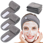 HASTHIP® Diadema Spa Facial Ajustable de Microfibra Suave con Cierre de Velcro,Banda para el Cabello Absorbente para Maquillaje,Baño Yoga y Rutina Cuidado Facial – Pack 3 Unidades