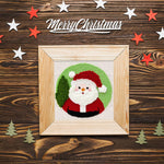 HASTHIP Embroidery Kit for Beginners for Christmas Crafting with 7.8 in Hoop | Fun DIY Santa Claus Punch Needle Set for Kids and Adults
