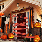 HASTHIP® 2PCS Orange Pirate Skull Warning Tape, Used for Halloween Decoration and Scary Party Decoration Warning Tape.8cm*5m-Tangerine