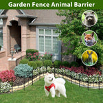 HASTHIP Metal Garden Fence for Outdoor Decoration with Connectable Design | Pack of 10 Pieces