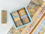HASTHIP Washi Tape Set for Journals and Scrapbooks with 10 Rolls 3 m Each | Vintage Gold Prints