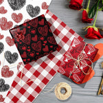 HASTHIP Gift Wrapping Paper for Valentine’s Day and Parties featuring 12 Sheets 26.7x16.7 in | Heart and Love Designs for Craft & Gift Packing