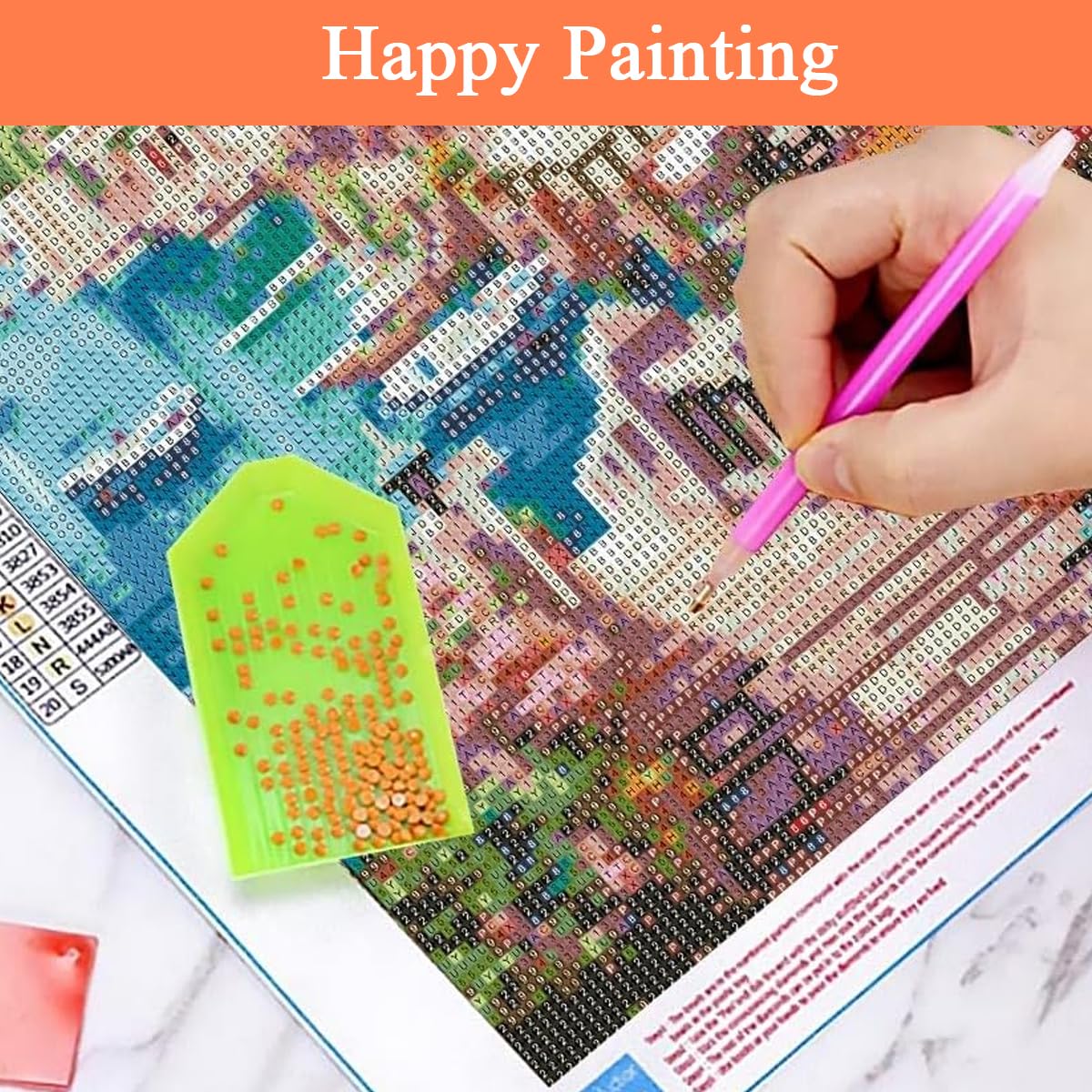 HASTHIP Diamond Painting Kit for Home Wall Decor with Full Drill Canvas 12x16 inch | DIY Gift