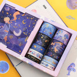 HASTHIP Washi Tape Set for Journals and Crafts with 10 Rolls and 10 Sticker Sheets | Purple