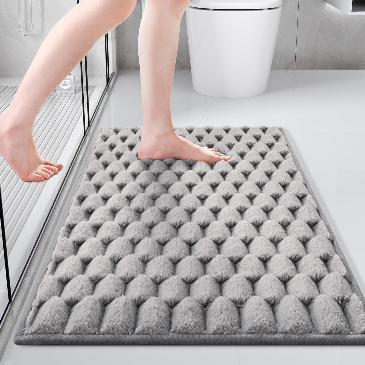 HASTHIP® Bath Mat & Bathroom Rug -Flannel Plush