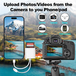 for iPhone SD Card Reader Multi Devices SD Card Reader Supports TF/SD Cards OTG Card Reader Travel Portable Memory Card Reader for Phone, Tablet