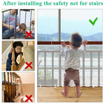 HASTHIP® Red de Seguridad para Bebés en Balcón y Escaleras,Malla Protectora de Barandilla Ajustable,25 Cuerdas y 15 Hebillas Tejido Resistente Lavable Impermeable para Interior Exterior