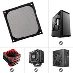 HASTHIP® 120mm Aluminum Alloy Stainless Mesh Fan Filter Dust Guard Black 3PCS