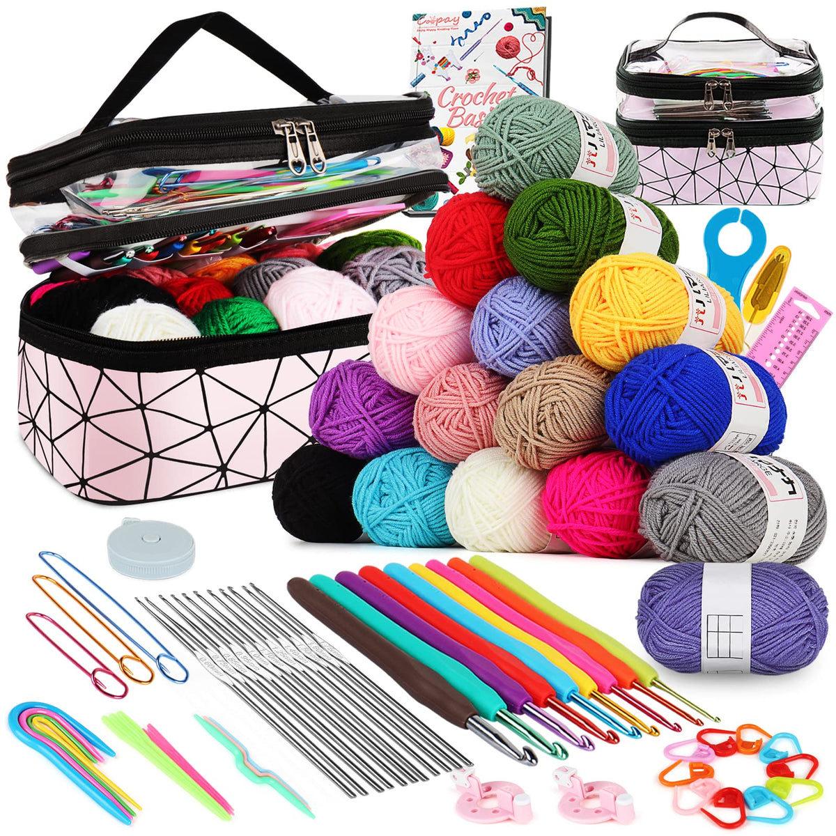 HASTHIP® 105PCS Crochet Starter Kit