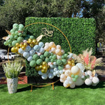 HASTHIP Balloon Arch Stand for Wedding and Party Decor featuring 6.56ft Frame | Gold Steel Backdrop