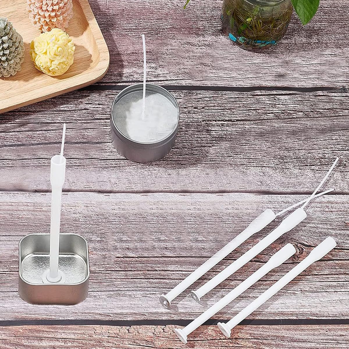 HASTHIP Candle Wick Holder for DIY Candle Making with Placing Tube Anchoring | 12Pcs Set