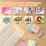 HASTHIP Jewelry Organizer Box Set for Earrings and Rings 15 Pcs with Clear Plastic Cases | Ideal for Beads and DIY Craft Storage