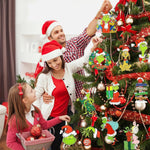 HASTHIP® 24pcs Funny Grinch Christmas Decorations Christmas Tree Wooden Hanging Ornaments Assorted Grinch -themed Christmas Tree Decorations for Home Decor Merry Grinch Mas Party Home Decoration
