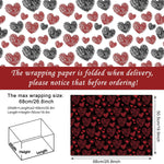 HASTHIP Gift Wrapping Paper for Valentine’s Day and Parties featuring 12 Sheets 26.7x16.7 in | Heart and Love Designs for Craft & Gift Packing