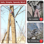HASTHIP® Telescopic Manual Pruning Saw 9.8ft Extendable Stainless Steel Pole Saw Curved Hooked Blade Pruner Branch Trimmer for High Thick Branches Trimming