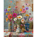 HASTHIP Paint by Numbers Kit for Adults and Kids with Brushes and Pigments 40x50cm | Retro Wildflower Bouquet Canvas Art Set