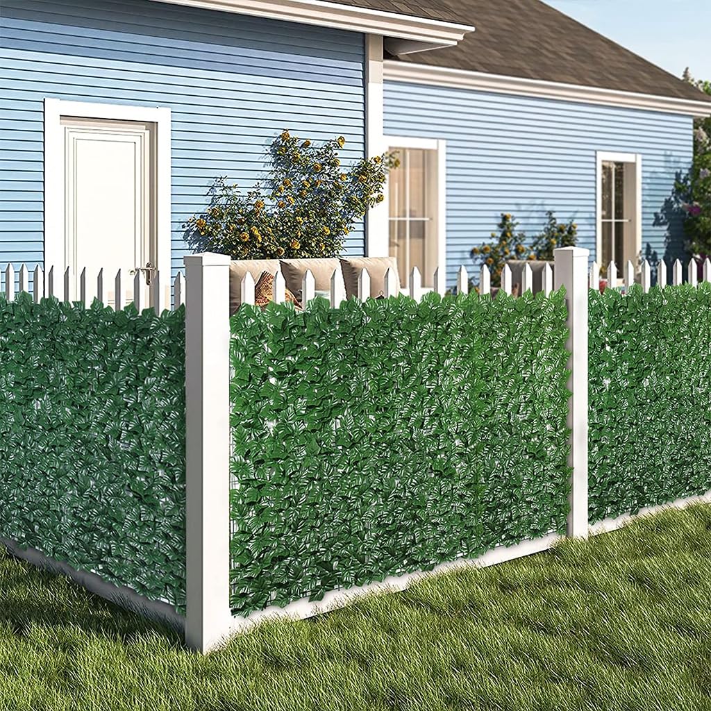 1*3m Artificial Grass Trellis for Garden Outdoor Indoor Decoration, Garden Fence, Faux Ivy Fencing Panel, Artificial Hedge Green Wall Grass Leaves