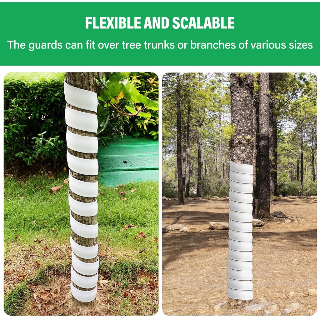 HASTHIP Tree Trunk Protector for Saplings with 40 cm Spiral Tube Design | Plastic Guard for Bark Protection