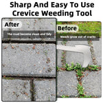 HASTHIP Stainless Steel Manual Weeder for Gardening with Built In Small Axe | Ergonomic Wooden Handle 11.8 in