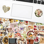 HASTHIP Vintage Stickers for Scrapbooking and Journals with 50Pcs Self Adhesive PVC Set | DIY Craft Embellishment Supplies