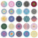 HASTHIP Mandala Art Stickers for DIY Crafts featuring 50 pcs waterproof vinyl decals | reusable and residue free