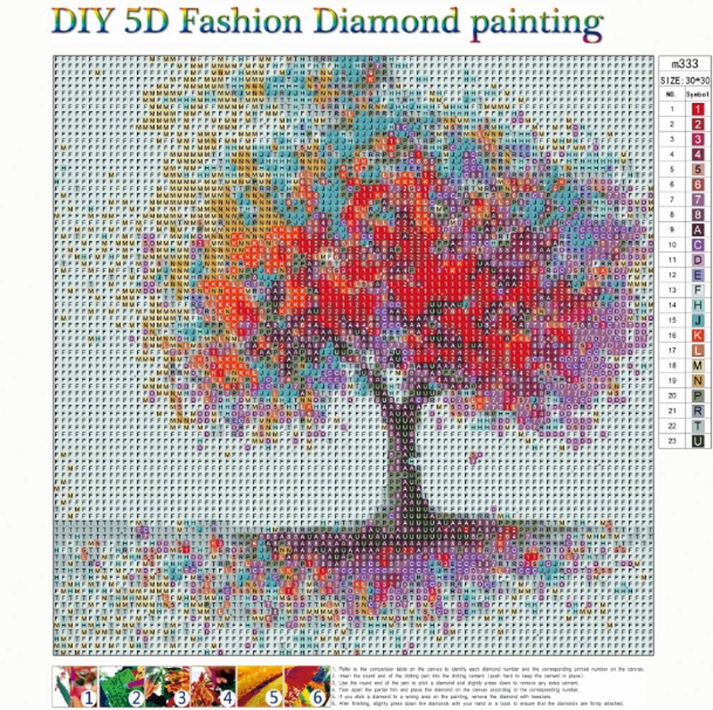 HASTHIP DIY 5D Full Drill Diamond Painting, Rhinestone Pasted Cross Stitch Blue Owl Pattern for Home Wall Decoration (Colorful Tree)