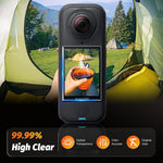 HASTHIP® Protector de Pantalla para Insta360 X4 Air (Paquete de 3),Vidrio Templado 9H Ultra HD,Película Protectora LCD Transparente,Resistente a Arañazos y Fácil Instalar