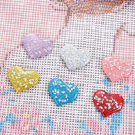 HASTHIP Diamond Painting Magnet Cover Holder for DIY Crafts with Dual Magnets 6pcs | Heart Shape Rainbow Set