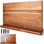 HASTHIP® Wood Holder Stand With Stronge Strip,Brown