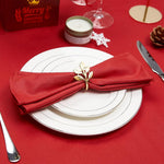 HASTHIP® 12Pcs Gold Leaf Napkin Rings, Elegant Metal Napkin Holders for Wedding, Dinner, Banquet, Festival and Holiday Table Decorations, Durable and Reusable Table Accessories