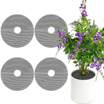 HASTHIP® 4 Pcs 11.8 Inch Adjustable Plant Pot Soil Covers - Cuttable Grid Guards Protect Soil from Pets, Animals & Leaves - Indoor Outdoor Plant Pot Protector Mesh for Garden Pots, Black