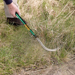 HASTHIP Sickle Weed Remover Tool for Harvesting and Weeding with 40cm Handle featuring Curved Steel Blade