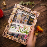 HASTHIP Vintage Washi Tape for Scrapbooking with 18 Rolls 6 Sizes and Gold Silver Foil | Writable Floral Butterfly Design