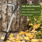 HASTHIP Carbon Steel Axe Tool for Wood Cutting and Grass Removal 52 cm | 2 in 1 Design with Anti Slip Handle