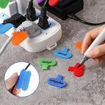 HASTHIP Cable Labels for Easy Wire Organization with Reusable Hook & Loop Design | 30 Pcs in 8 Colors