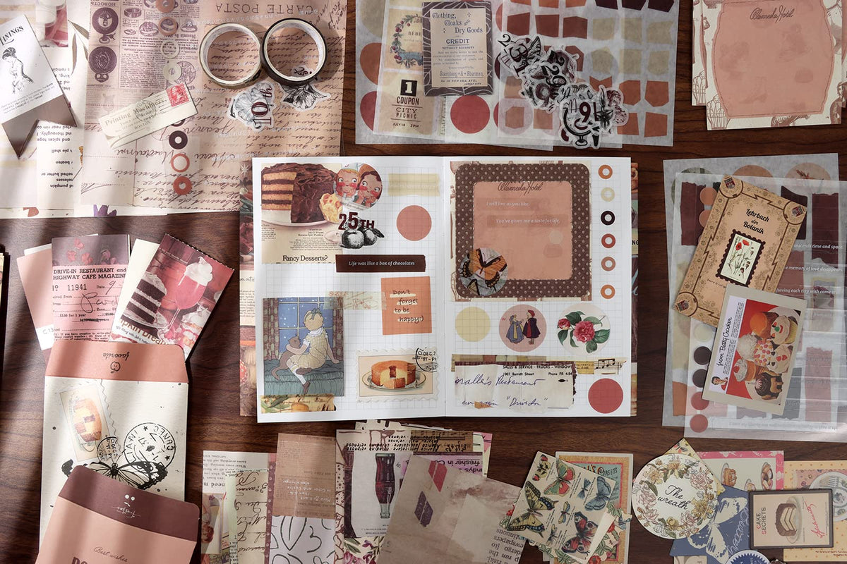 HASTHIP DIY Journaling Kit for Scrapbooking with 129 pcs A5 Notebook and Stickers | Creative Gift for Teen Girls