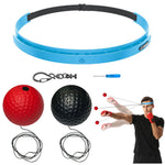 HASTHIP® Boxing Reflex Ball, 2 Boxing Training Balls with Double-Layer Adjustable Headbands Mma Speed Training for Adult/Kids Perfect for Reaction, Agility, Hand Eye Coordination