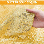 HASTHIP Sequin Table Runner 12 x 71 in for Holiday Celebration with Glitter Gold Design